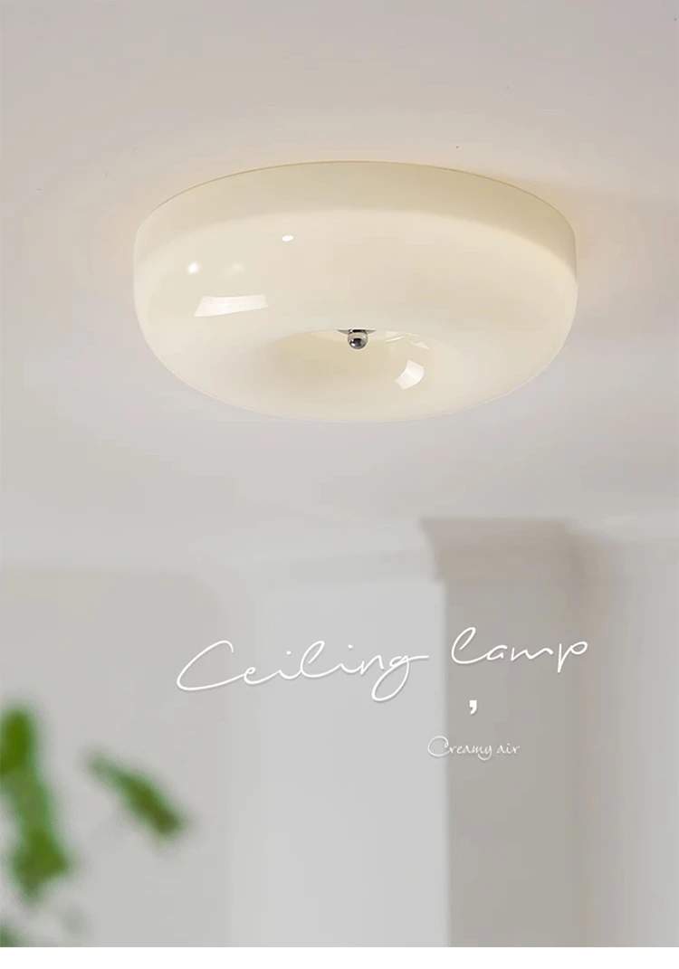 Description Picture 2 of itemBauhaus ceiling light Cream Glass ceiling lamp for Bedroom living room Children's room White glass ceiling light