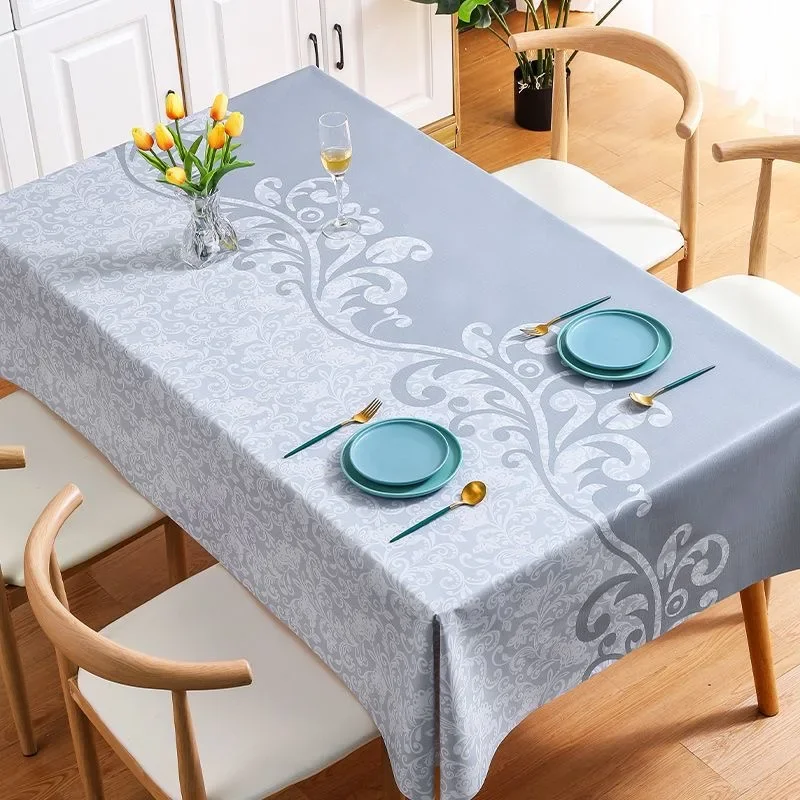 Description Picture 5 of itemstriped fashionable square tablecloth dining table cloth GREY