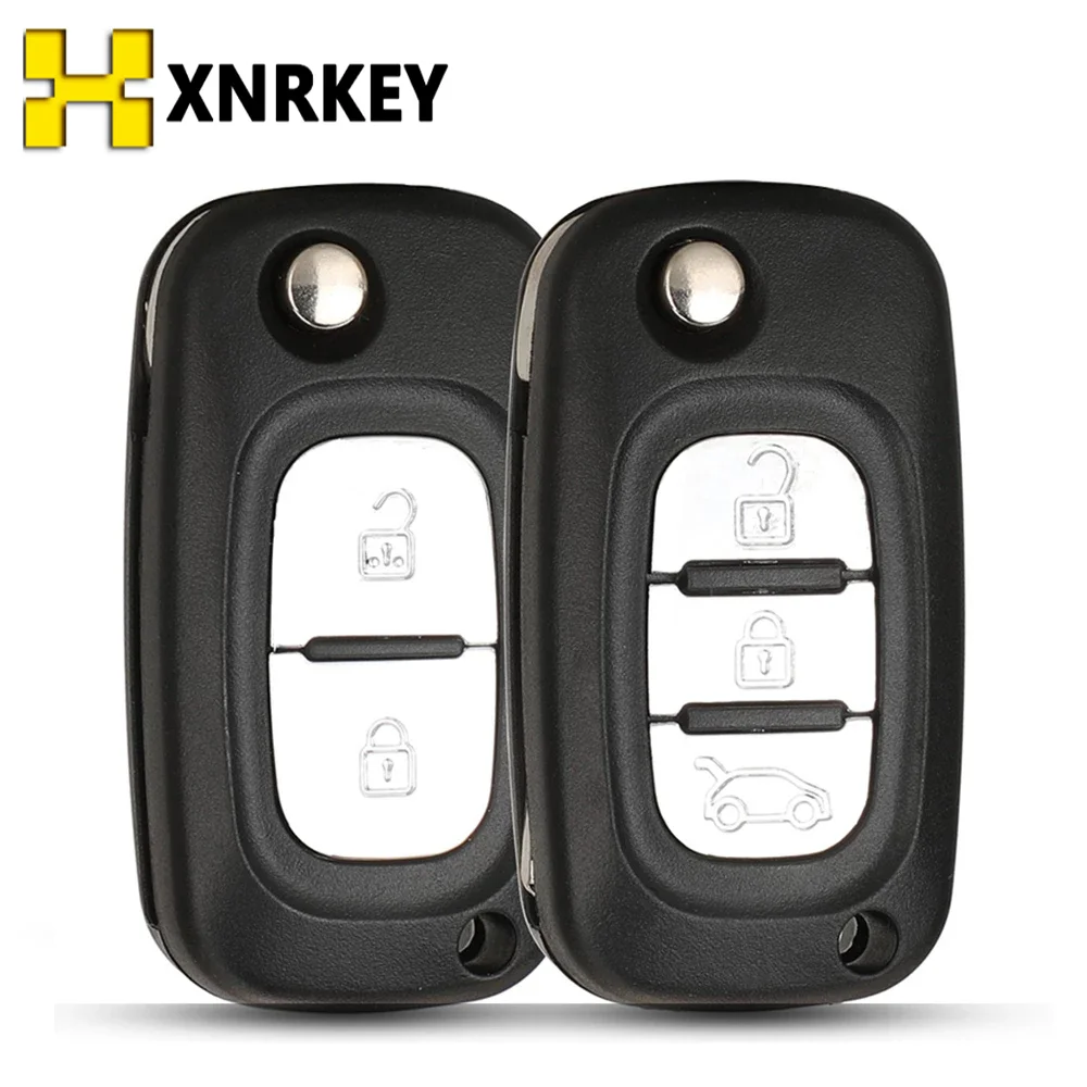 

XNRKEY 2/3 Buttons Filp Car Remote Key Shell for Renault Fluence Clio Megane Kangoo Modus Case Cover With NE73/VA2 Blade