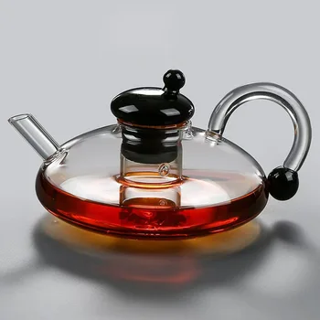 700ML Rat Tail Glass Teapot with Filter – Heat-Resistant Tea Pot 1