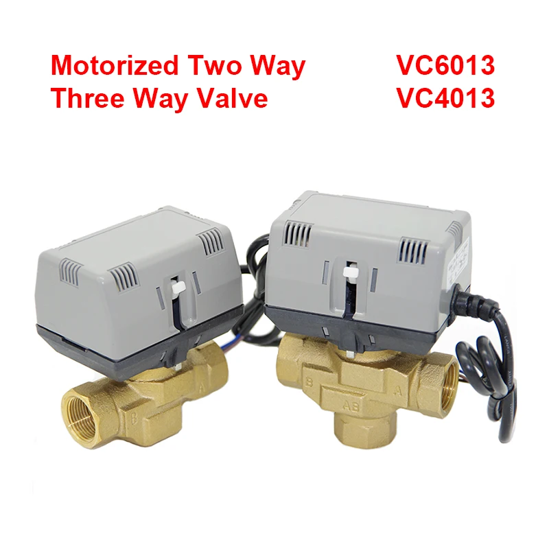 Honeywell-elétrica Dois Way Três Way Válvula de Latão Fan Coil ac 220v Dn15 Dn20 Dn25 Vc6013 4013