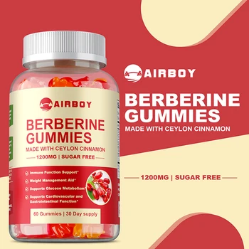 Berberine Gummies - Contains Ceylon Cinnamon To Support Digestive Health and Energy Metabolism, Weight Management, and Immunity 1