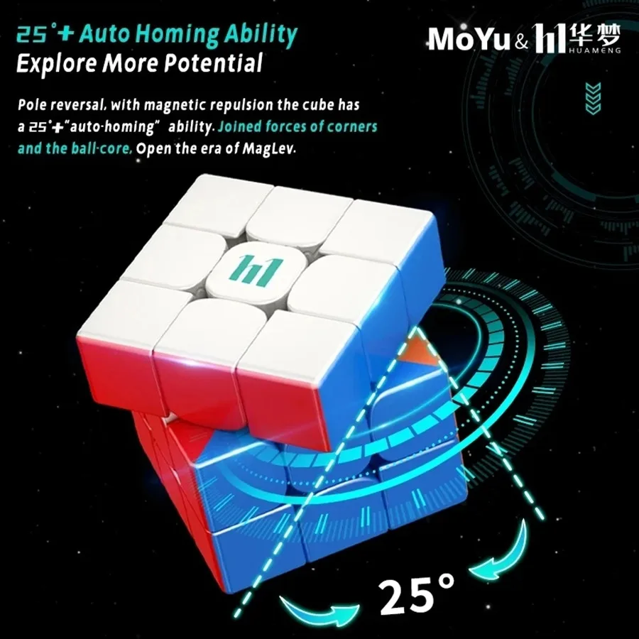 MoYu HuaMeng YS3M World Record Design 3x3x3 Core Magnetic Professional Speed 3x3 Puzzle Cubo Magico Toys Birthday Christmas Gift 3