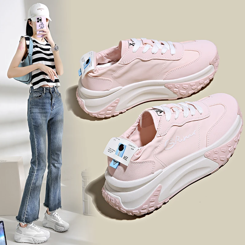 

Международная торговля 2023, новые модные сетчатые дышащие кроссовки для бега, повседневные универсальные спортивные туфли Matsutake на толстой подошве