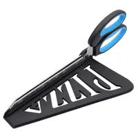 Pizza Scissors Cutting With Server Tray 1
