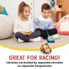 KBDFA 2-Piece Cartoon Remote-ontrolled Police Car And Racing Radio Controlled Toy Gift For Children And Boys With Girls 4