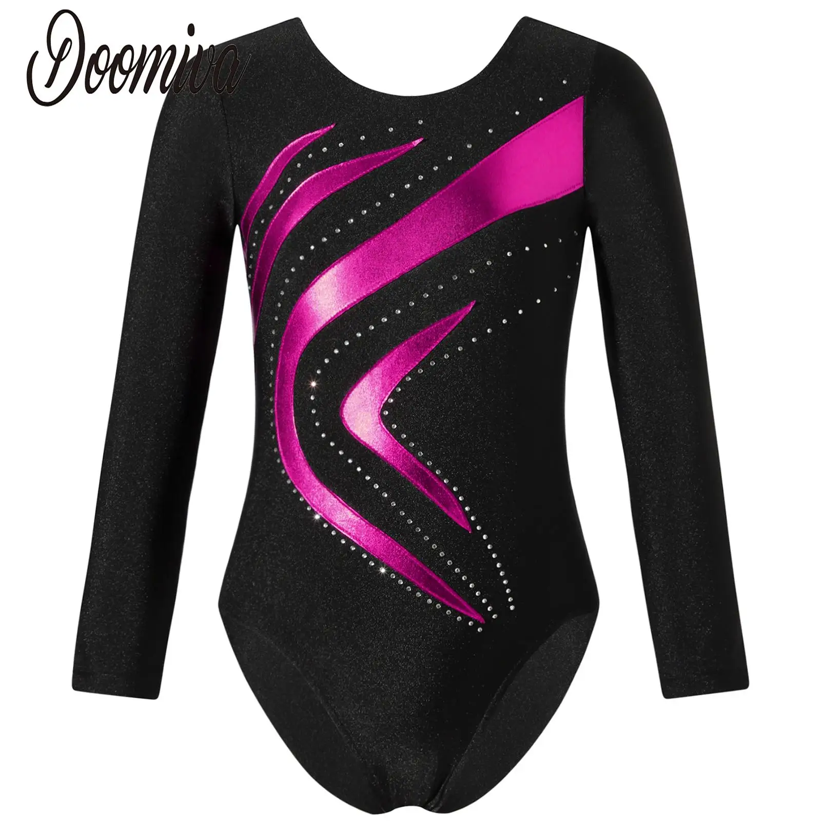 

Girls Ballet Dance Leotard Skating Gymnastics Costume Long Sleeve Bodysuit Acrobatics Gym Performance Costumes for Children