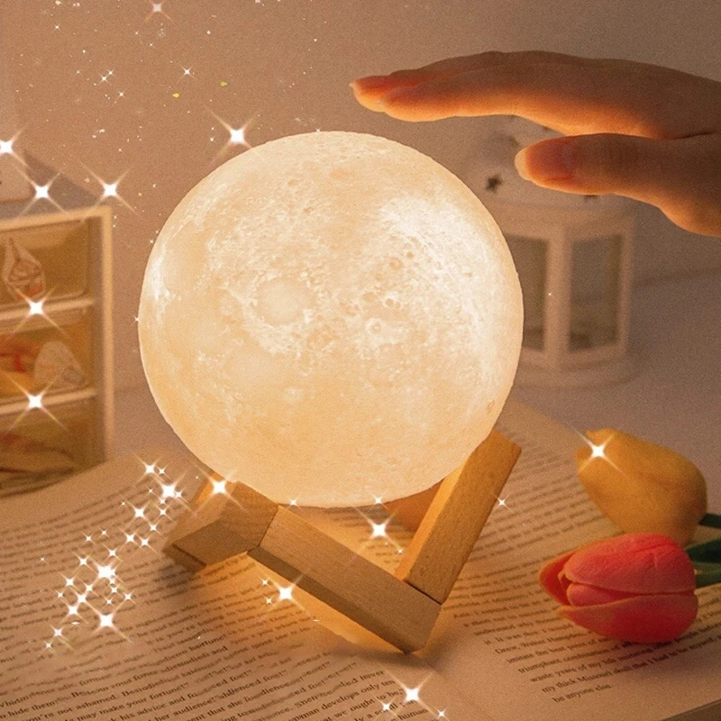 Assemble Toy Creative Assembled Moonlight Lamp 8 Cm Family Living Room Bedroom Bedside Ornaments Children's Gift
