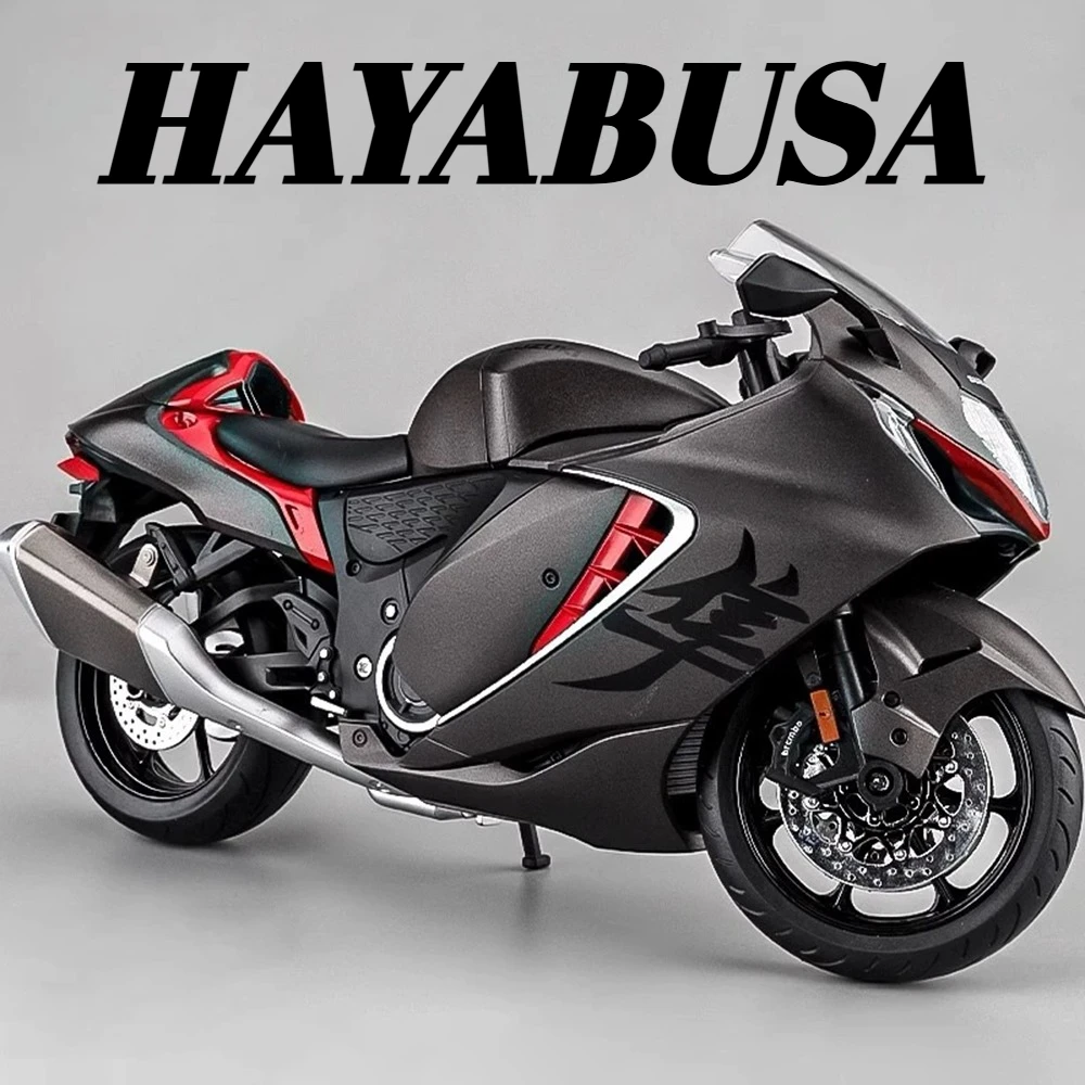 Maßstab 1:12 Suzuki Hayabusa GSX250R Motorradmodell Spielzeugauto Legierungskörper Gummireifen Musik Lichtmotormodelle Sammlerstück