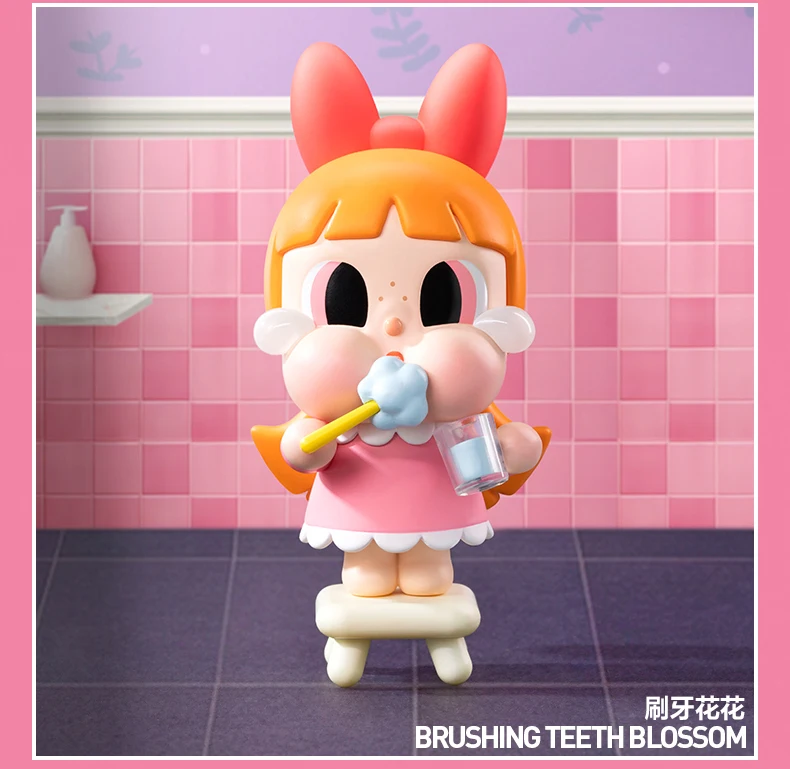 thumbnail image 1 of Figura de PVC de la misteriosa caja sorpresa de Blossom Bubbles Buttercup de Pop Mart Crybaby X Powerpuff Girls, 1 of 5