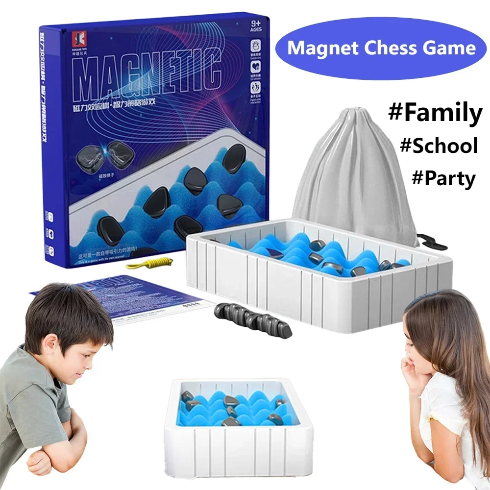 

Magnet Chess Game Educational Checkers Game Versatile ortable Chess Board Kids/Adults Toys for Party Supplies Family Gathering