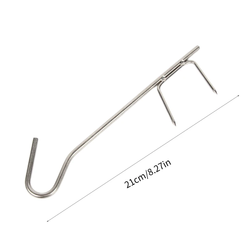 Produktbild von Nizirioo Räucherhaken 10er Set Edelstahl - Für Fisch, Fleisch, Grill & Räucherofen