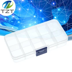 Transparent Plastic Small Box Kit with 10 Removable Grids (3PCS)