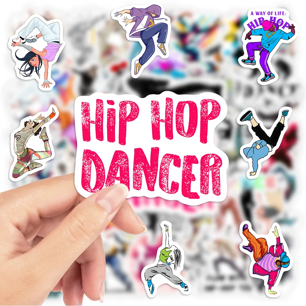 Hip Hop Street Dance Stickers Rap Dancer DIY Toys Decal for Scrapbook Laptop Phone Decorative Luggage Bottle Graffiti Waterproof