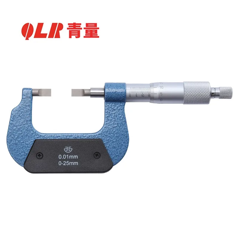 얇은 평평한 팁 마이크로미터 두께 0.4mm 외경 갭 그루브 소형 평평한 프로브 측정 헤드 슬롯 스텝 정밀도