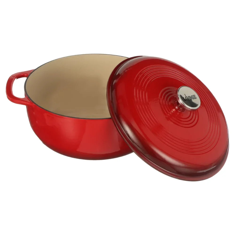 

Andralyn OIMG Cast Iron 6 Quart Enameled Cast Iron Dutch Oven, Red