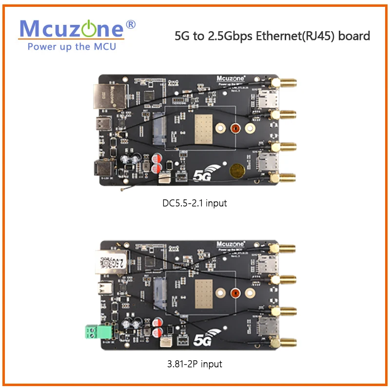 New (model:MR5210)5G to 2.5Gbps Ethernet(RJ45) board USB3.0-C DC5.5 input support RM520N-GL RM510Q-GL RM521F-GL RM500Q RTL8125