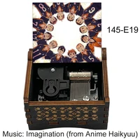 Anime Haikyuu Imagination Black Wood Music Box Team Lucky Mascot Gift New Year's Gift For Boy Room Decoration Ornaments 2