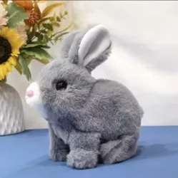 Interactive Plush Rabbit Toy with Sound and Motion for Engaging Toddler Playtime (B)