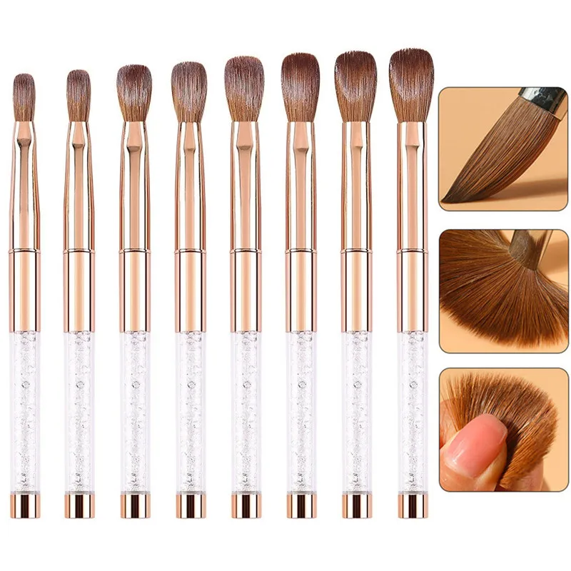 Kolinsky Watercolor Brush Set Pure Kolinsky Sable Hair Pointed Round Art  Paintbrushes Premium 6 Pcs Round Tip Paint Brush Artist Acrylic Brush for