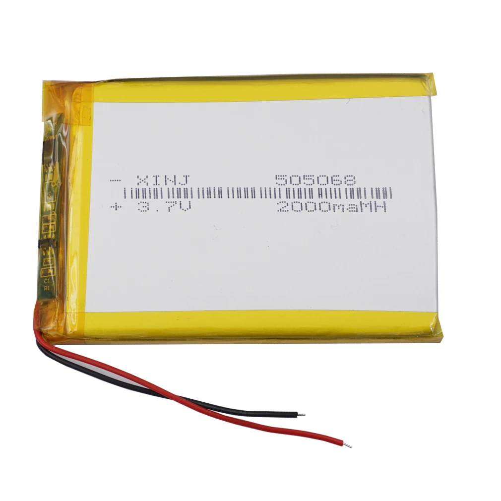 

3.7V 2000mAh 7.4Wh Replacement Li Lipo Rechargeable Battery 505068 For E-BOOK DVD Bluetooth Speaker Phone LED Lighting DashCam
