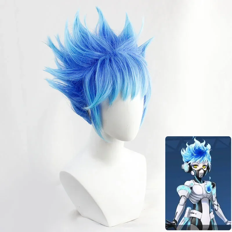 Ortho Sudario Cosplay Parrucca Twisted Wonderland Cosplay Uomini Breve Parrucca Blu Cosplay Anime Cosplay Parrucche Sintetiche Resistenti Al Calore