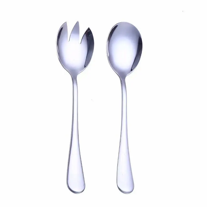 Spklifey Gold Salad Spoon Fork Salad Spoon Stainless Steel Cutlery Set Serving Set Colorful Unique Spoons stainless steel spoon cutlery set