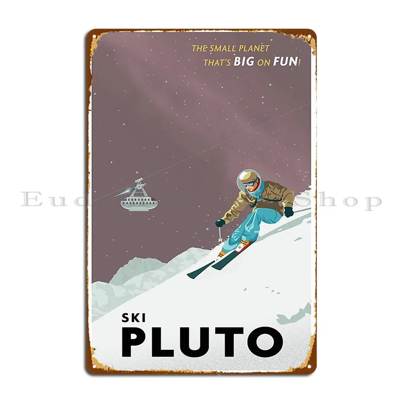 Pluto Travel Poster Segni In Metallo Garage Design Bar Progettazione Cinema Tin Sign Poster