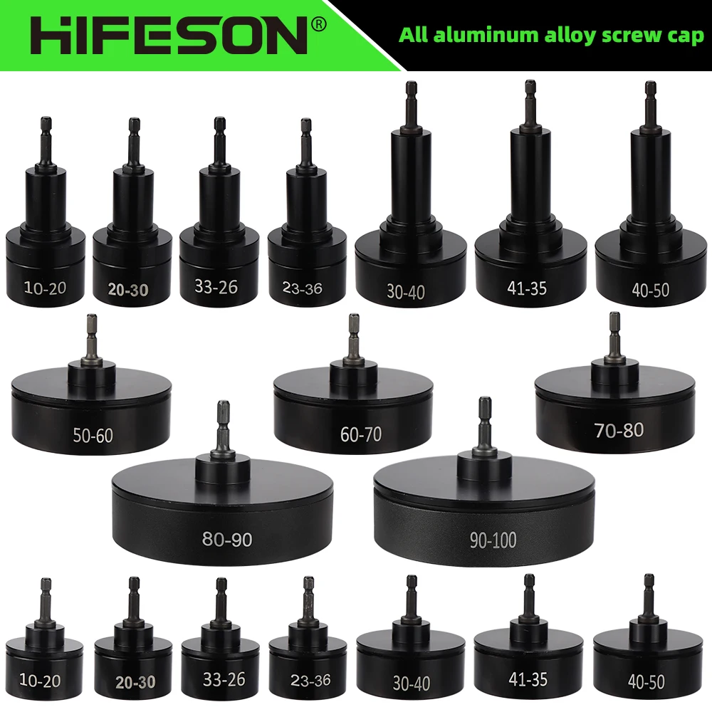 1/4 Screw Capping Head Press Cap Screw Capping Head 10-100mm Fastening Head Outer Diameter Bottle Capper For Power Drill