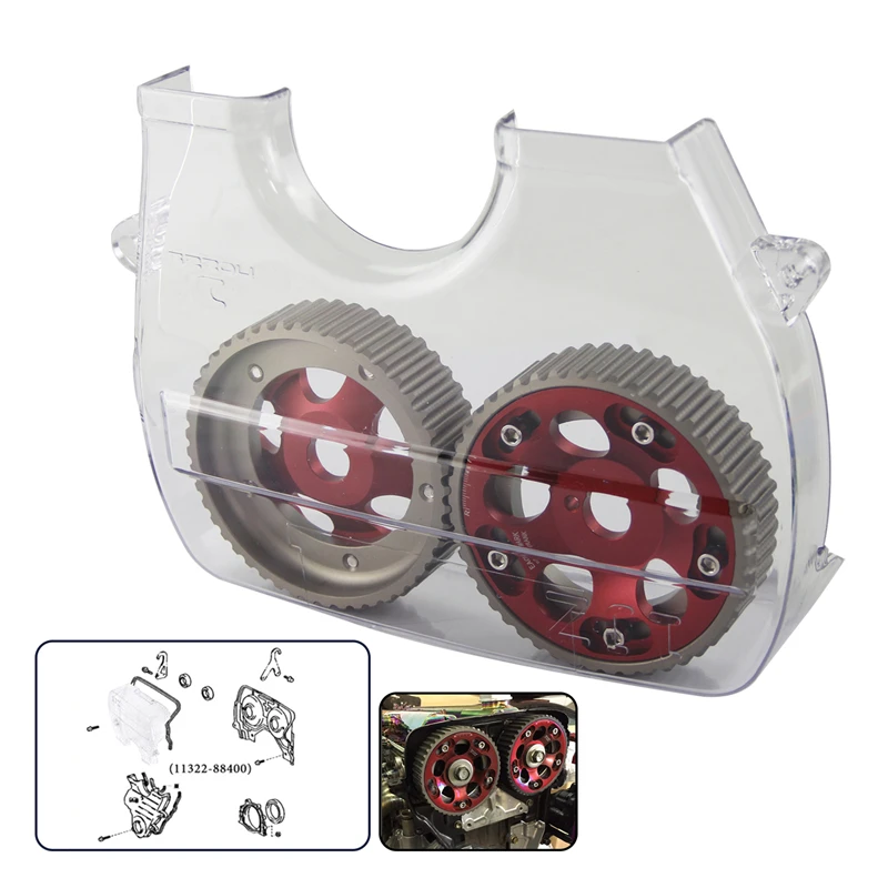 Cam Gear Pulley + Cam Cover For Toyota Supra Chaser Soarer Cresta 1JZ-GTE