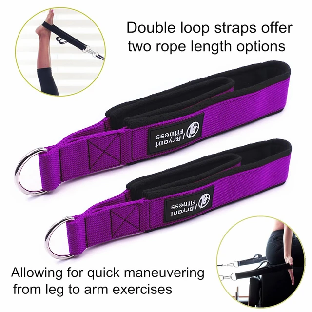 2pcs Pilates Double Loop Straps For Reformer, Feet Fitness Equipment  Straps, Double Padded D-ring Loops, Yoga Double Loop Straps Handle Straps,  Pilate