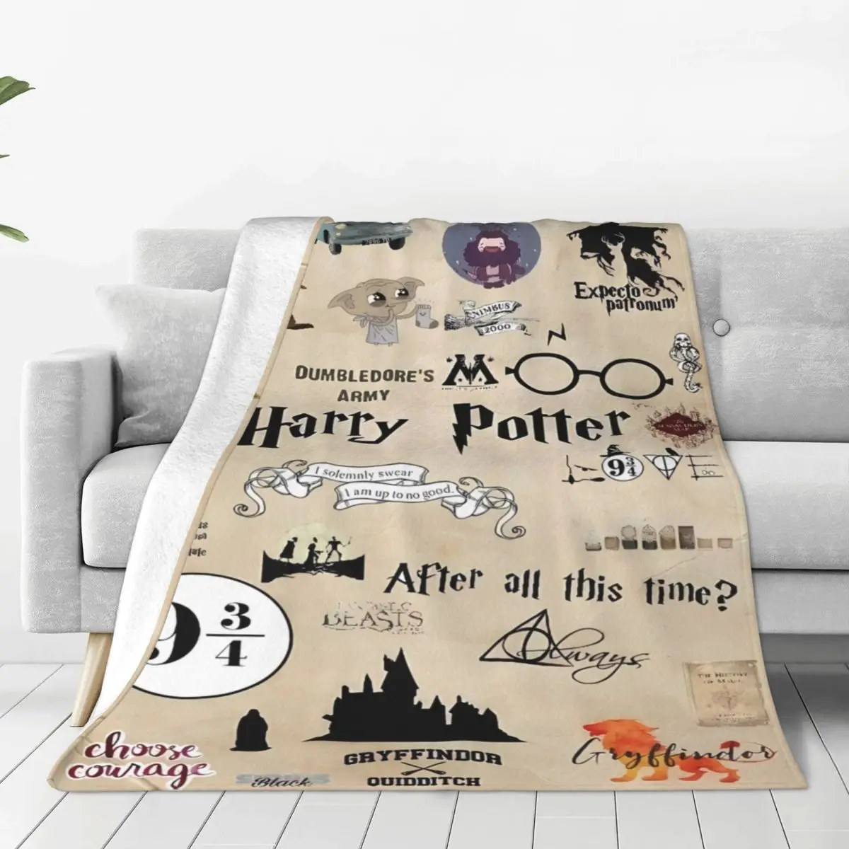 Harrys Potters Blanket Warm Funny Plush Bedding Throws For Couch Chair Camping Flannel Bedspread Bed Cover