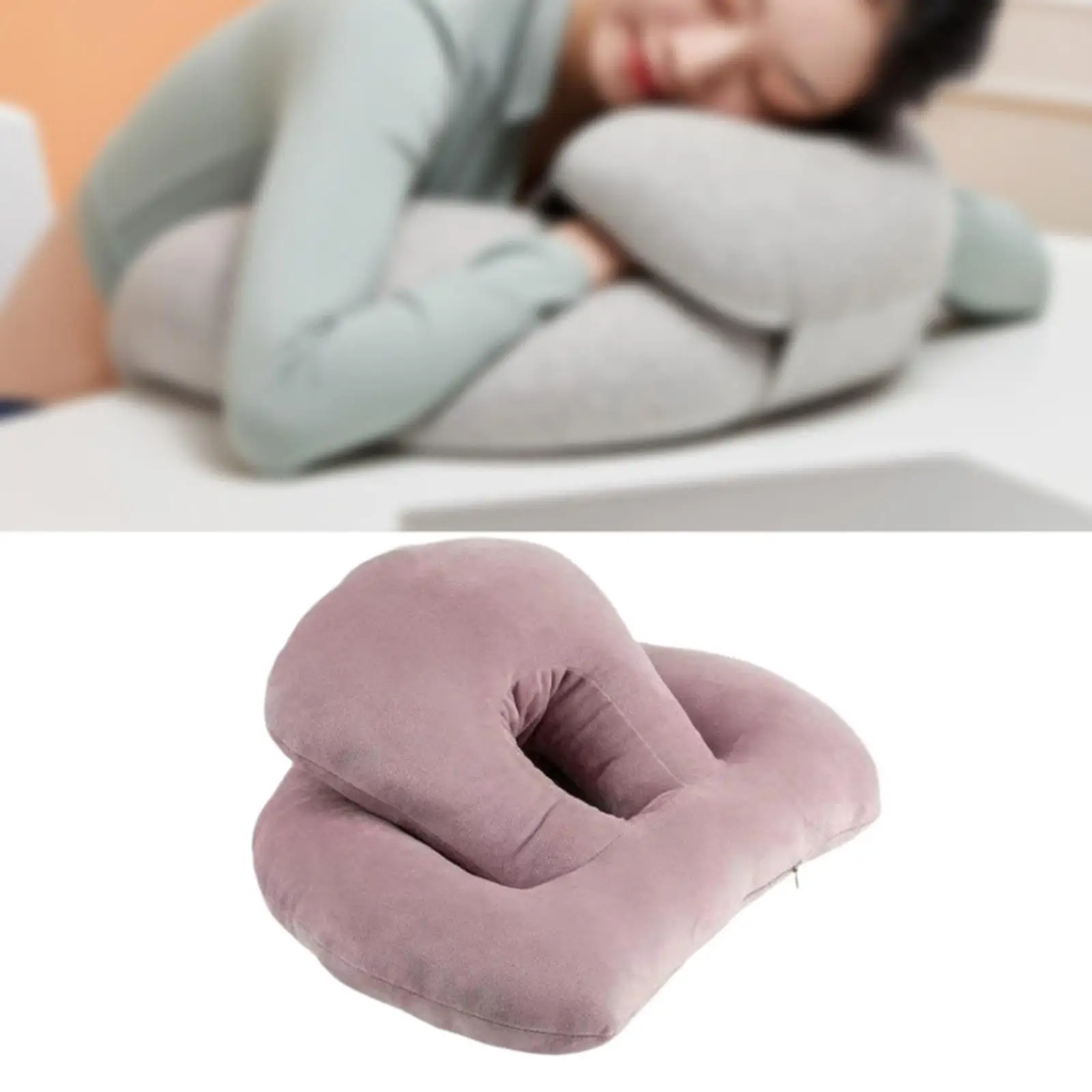 Nap Sleeping Pillow Breathable Ventilation Hole Soft Cushion Face Down Desk Pillow for Office Travel Recliners Library Sleeping 3