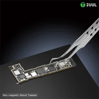 2UUL TW22 Non-magnetic CPU IC Stencil Tin Planting Tweezer Phone Motherboard Solder Wick Clamp Tweezers 3