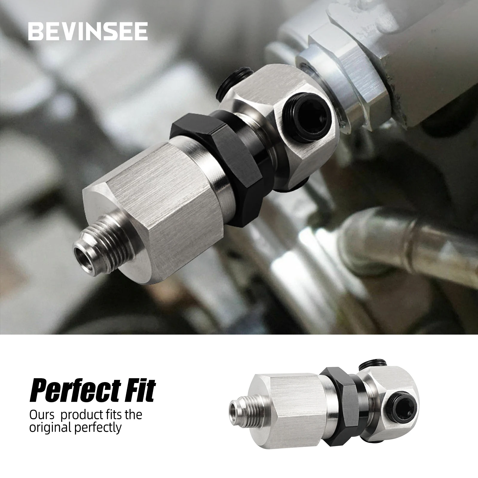 Acura K 시리즈 K20 K24 1/8 BSPT 용 Honda 용 BEVINSEE 스테인레스 스틸 오일 압력 센서 어댑터