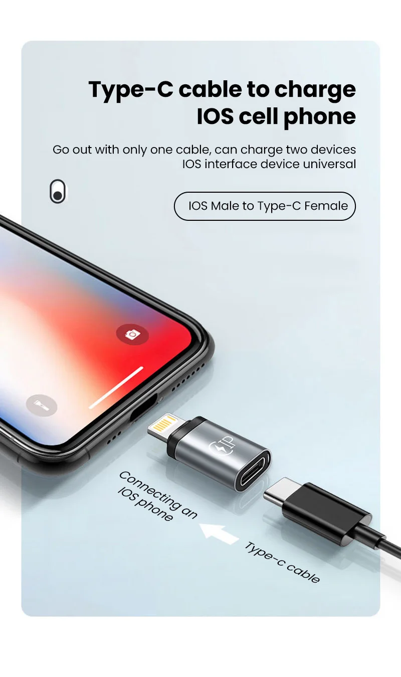 Olaf 20W Lightning Female To USB C Male Charger Adapter For iPhone 15 Huawei Xiaomi Samsung IOS To Type C Adaptador