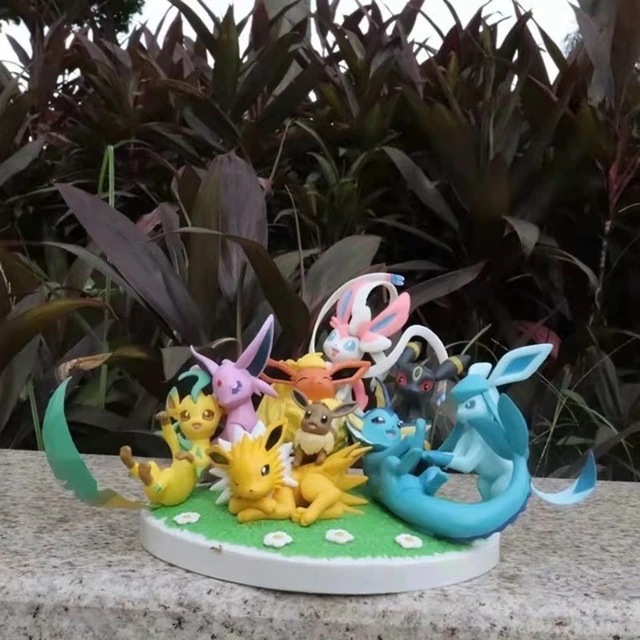 Pokemon Figures Eeveelutions  Figure Pokemon Pikachu Eevee - Pokemon 4-6cm  Anime - Aliexpress