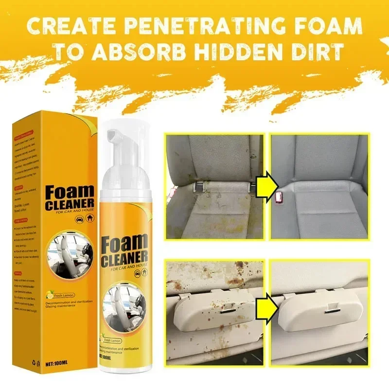 Multi-Purpose Foam Cleaner Car Wash Auto Interior Household Cleaners Stain Removal Leather Clean Remover Spray
