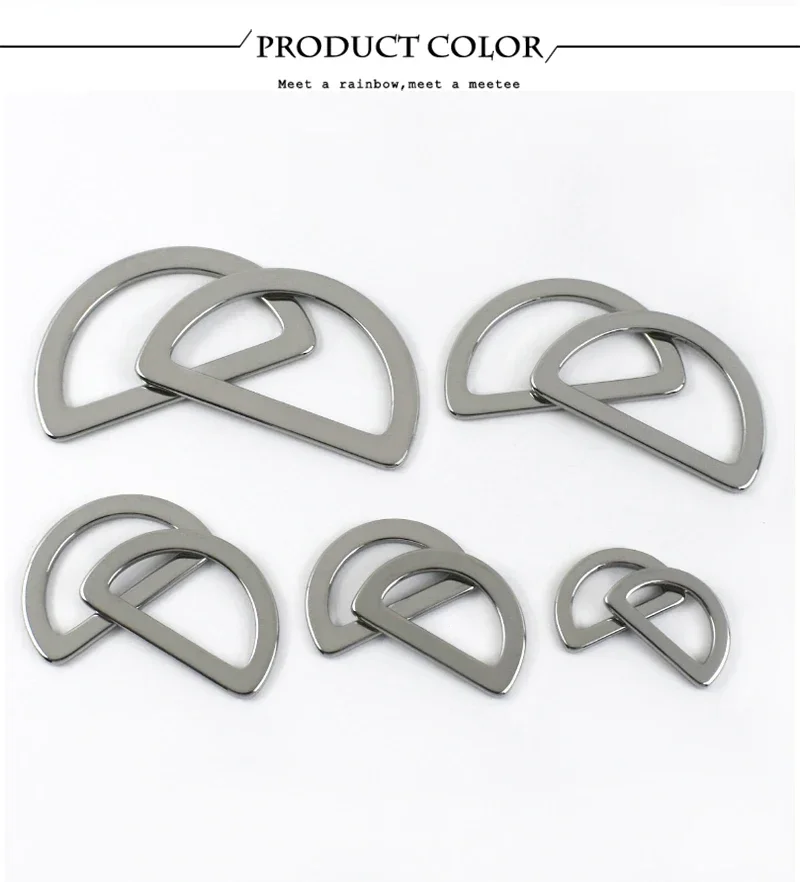 5/10/20Pcs 15-38mm D Ring Stainless Steel Bag Buckle Webbing Strap Connector Hook Dog Collar Decor Loop DIY Hardware Accessories