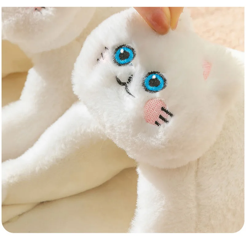Spring Autumn and winter furry slippers cat cartoon cute couple cotton drag girl drag shoes BF03