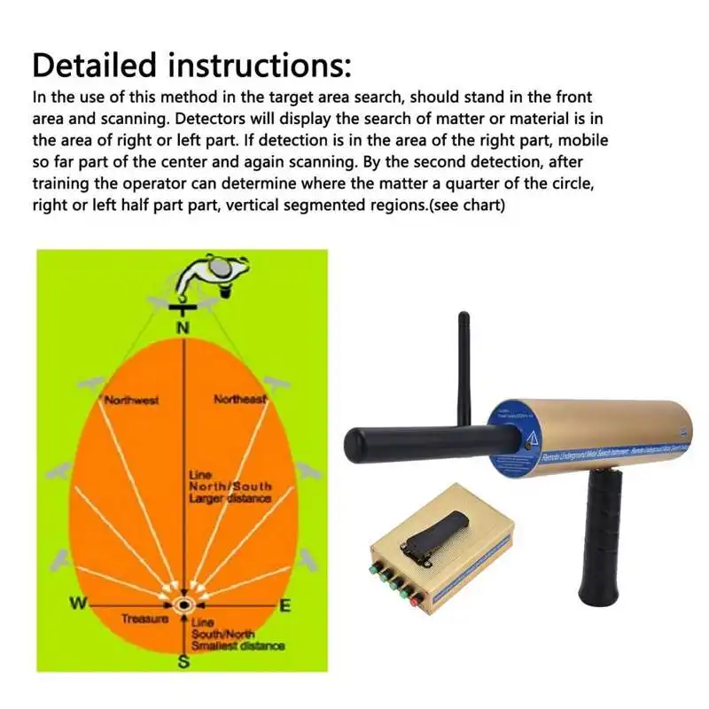 Gold Detector 1000 Meters High Sensitivity Professional Gold Silver Copper Finder Scanner