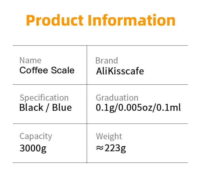 AliKisscafe Kaffeewaage mit Timer, digital, wiederaufladbar, 0,1 g, hochpräzise Barista-Zubehör, Werkzeuge, Küchenmesswaage – Detail 8