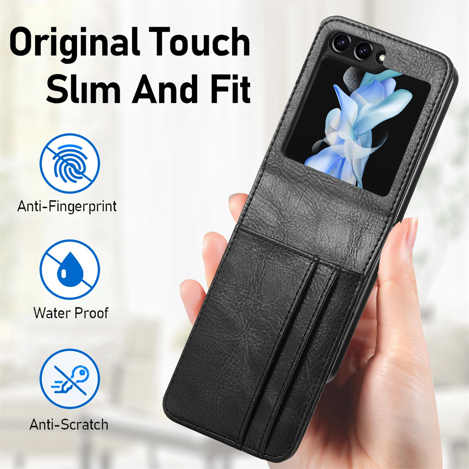 Leather Wallet Case with Card Holder