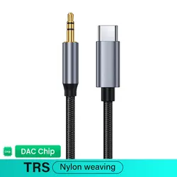 USB - C to 3.5mm Audio Adapter Cable | Premium AUX Cord for Car Speakers and Headphones (TRS Nylon Braided)