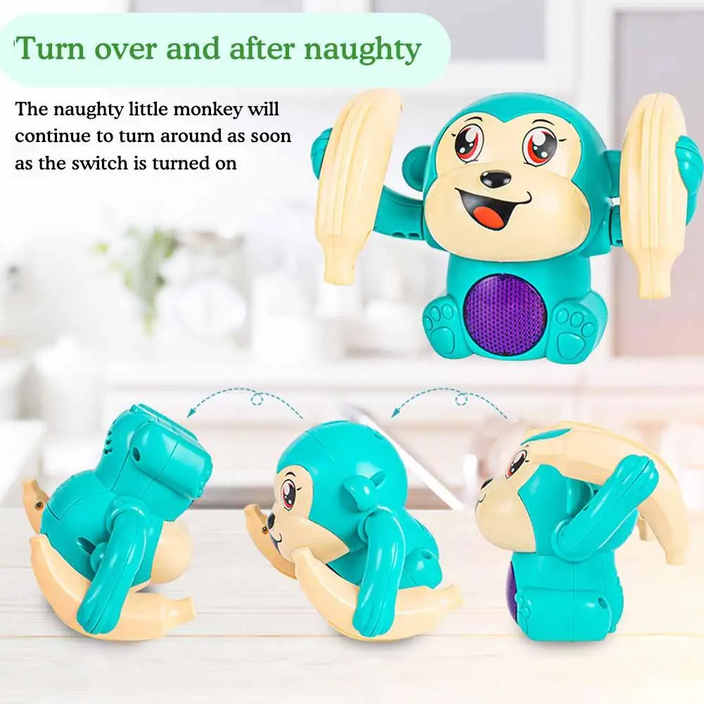 Electric Tumbling Monkey Learning To Climb Induction Music Toys Kids Toys Monkey Voice Light Puzzle Control Rolling Cartoon 4