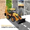 DOUBLE E  E589 RC Backhoe Loader 1:20 Excavator Remote Control Car Engineering Vehicle Truck Model Bulldozer Trailer Toy for Boy 3