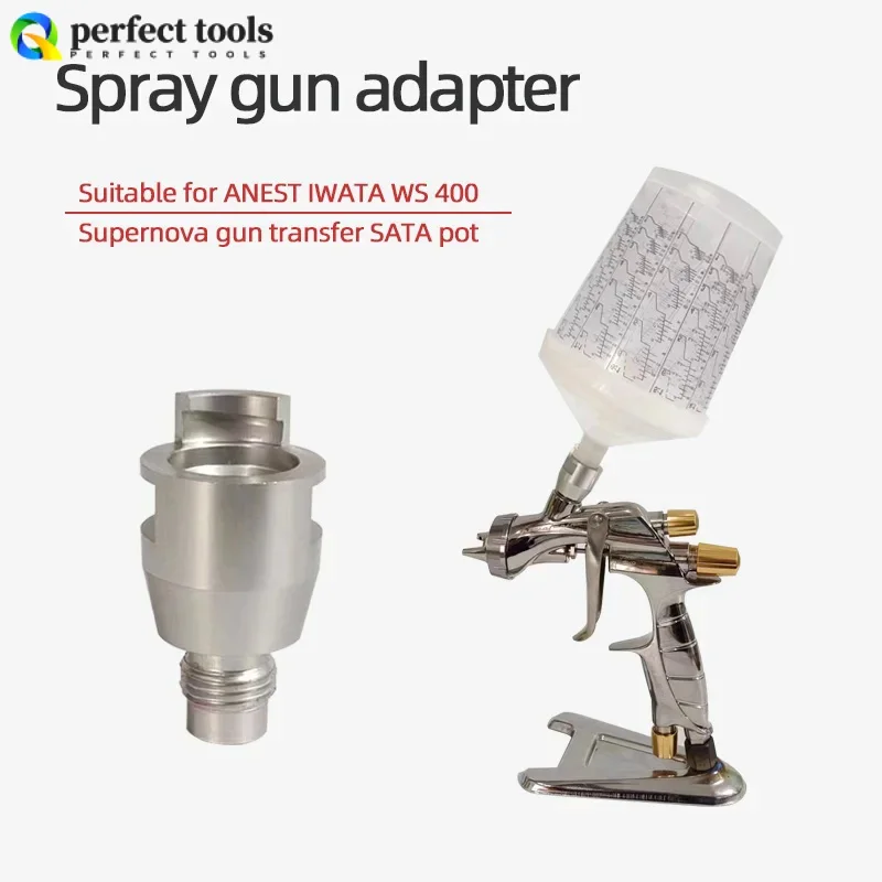 ANEST IWATA WS400 Spray Gun Connector Disposable Watering Can Fittings Spray Gun Cup Adapter For SATA Spray Gun Can