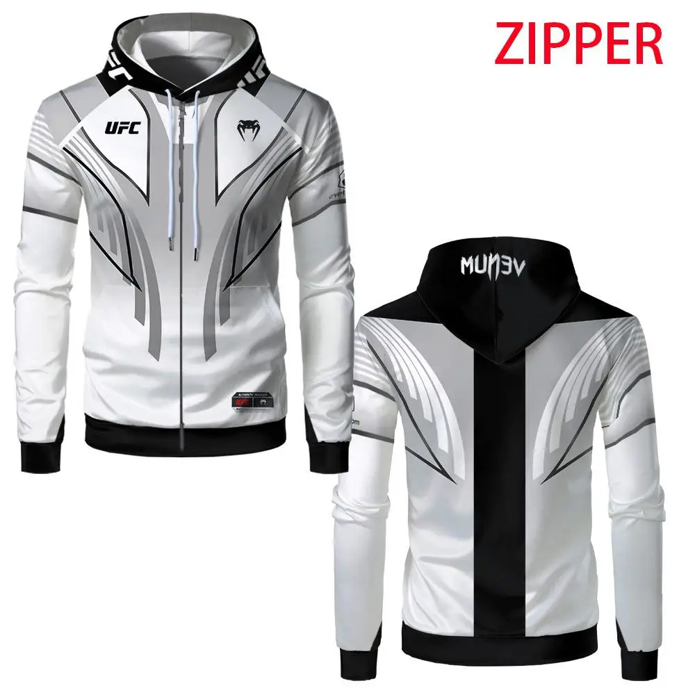 UFCBoxing-Sudadera con capucha de deportes extremos para hombre, sudadera con cremallera de entrenamiento de juego, superventas
