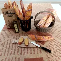 NEW Handmade 1/6 Scale Dollhouse Miniature Baguette Simulation Toys Mini Clay Bread for Blyth OB11 BJD Kitchen Accessories 1