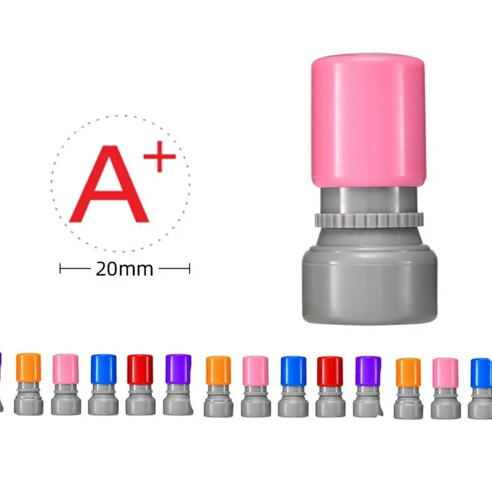 Pocket Time Saving Teacher Review Stamp DIY Positive Review ABCD Grading Stamp Self Inking Comments Reviews Rating Teacher